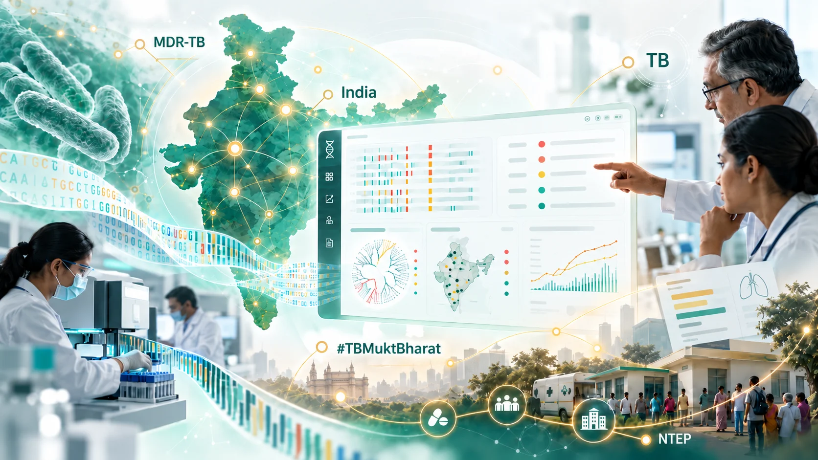 India TB genomic surveillance network: sequencing labs, drug-resistance dashboard and national TB programme